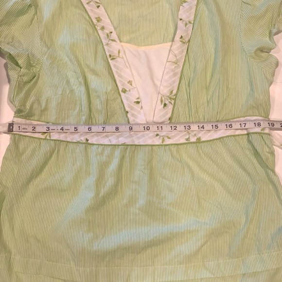 Vintage DCC Misty Large Green & White Blouse - Picture 8 of 8